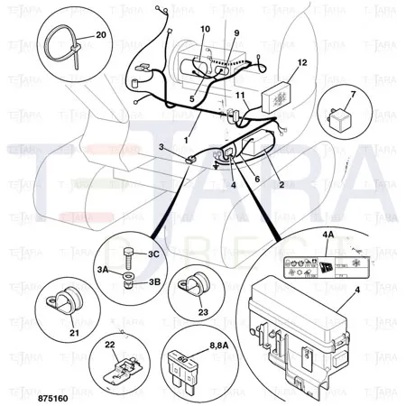 JCB Part No.# 716/30079, FUSE MAXI FUSE 30A - JCB Spare Parts