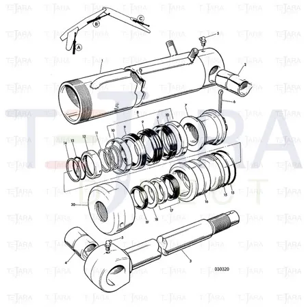JCB Part No.# 1208/0022, BUSH-SPRING STEEL - JCB Spare Parts