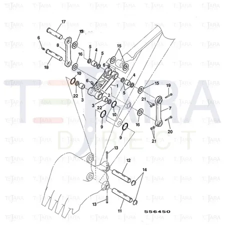 JCB Part No.# JNV1580, BUSH;STEEL - JCB Spare Parts