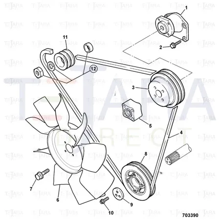 JCB Part No.# 02/101573, V-BELT (PAIR) - JCB Spare Parts