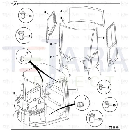 JCB Part No.# 331/50738, FRONT SEAL-WLS - JCB Spare Parts