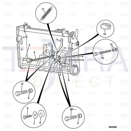 JCB Part No.# 335/01982, LINK LONG W.A. - JCB Spare Parts