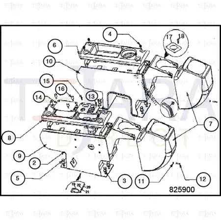 JCB Part No.# 229/01169,  L.H. SIDE CONSOLE - JCB Spare Parts