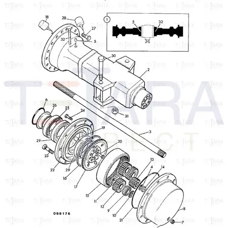JCB Part No.# 826/01206, BOLT 1 UNF X 9.5 - JCB Spare Parts