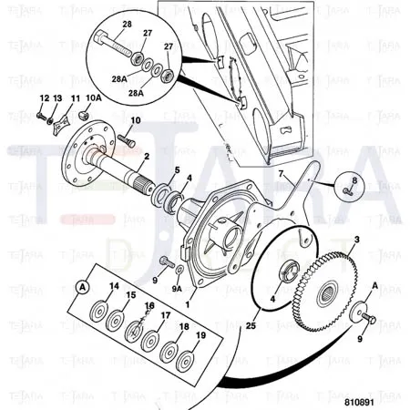 JCB Part No.# 459/70152, DRIVEN SPROCKET - JCB Spare Parts