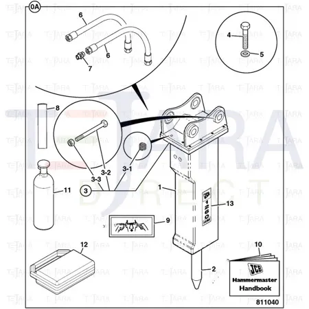 JCB Part No.# 1315/3724Z, BOLT M16x140 - JCB Spare Parts