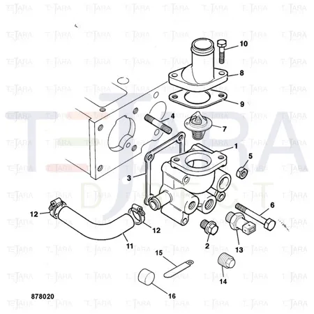 JCB Part No.# 02/631337, SS.P.N02/634111 Connector water - JCB Spare Parts