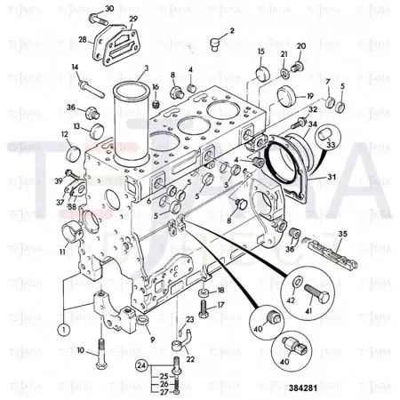 JCB Part No.# 02/202350, Block cylinder ass - JCB Spare Parts