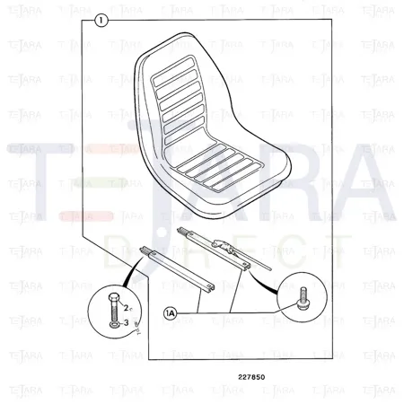 JCB Part No.# 332/V4006, SEAT STATIC VINYL (RTFL) - JCB Spare Parts