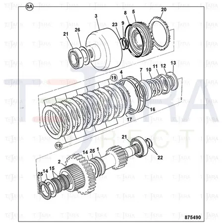 JCB Part No.# 449/M2160, G.A. PISTON - CLUTCH - JCB Spare Parts