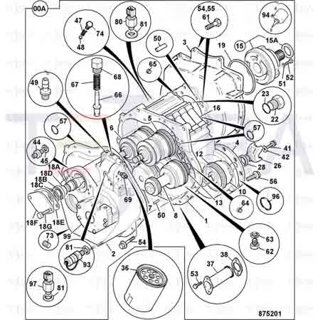 JCB Part No.# 701/80627, SWITCH - OIL TEMPERATURE - JCB Spare Parts