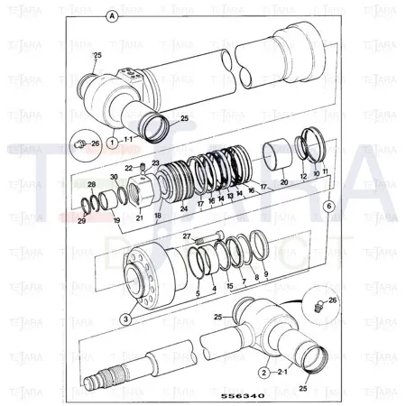JCB Part No.# 331/39047, KIT RAM SEAL - JCB Spare Parts