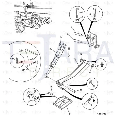 JCB Part No.# 811/70094, P/PIN 44.45/44.35*243(GRVD)COATED(00021 - JCB Spare Parts