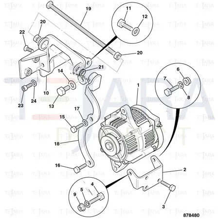 JCB Part No.# 1391/3305D, CAP SCREW M8x20 - JCB Spare Parts