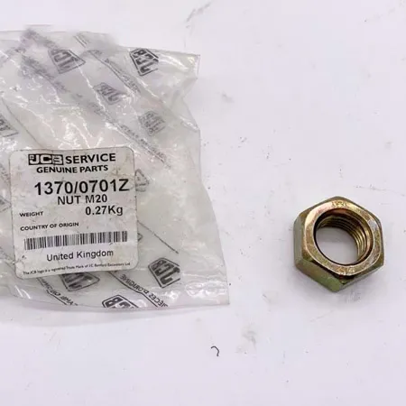JCB Part No.# 1370/0701Z, NUT M20 STD PLAIN - JCB Spare Parts