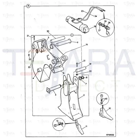 JCB Part No.# 911/16600, WA BUCKET PIN 270mm - JCB Spare Parts