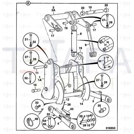 JCB Part No.# 1207/0011, SPRING BUSH 44.8 * 57 Long - JCB Spare Parts
