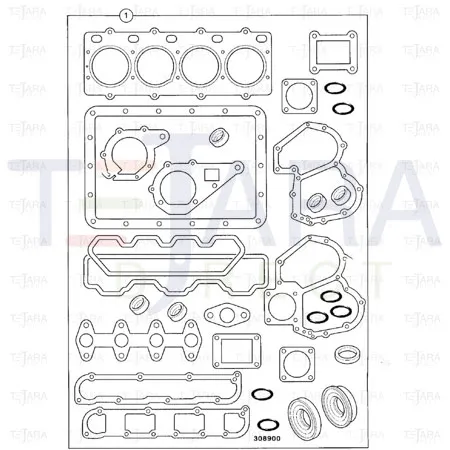 JCB Part No.# 02/634214, KIT-GASKET - JCB Spare Parts