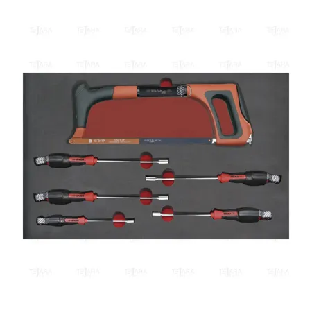 TRAY - SET OF SCREWDRIVERS (MM) AND HACKSAW ANTIDROP ACO - EGA Master