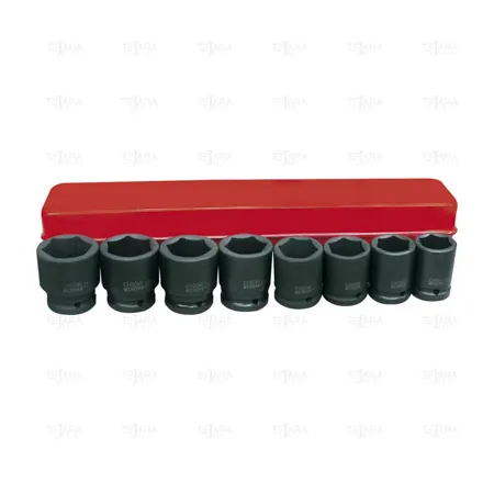 SET OF 8 IMPACT SOCKET WRENCHES 3/4" (21-41 MM ) LONG SERIE (6 EDGES) - EGA Master