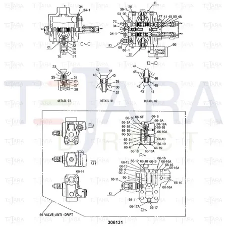 JCB Part No.# LBB9102, BACK UP RING - JCB Spare Parts