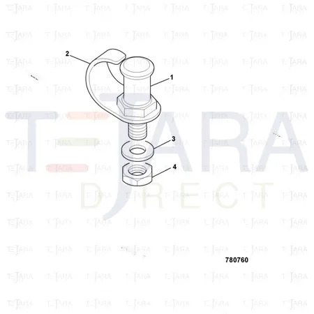 JCB Part No.# 331/51910, DOOR STRIKER - JCB Spare Parts