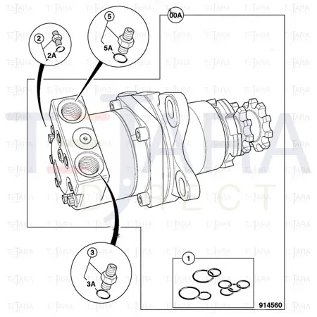 JCB Part No.# 20/925768, MOTOR ASSEMBLY UPPER 150; 0164 005 - JCB Spare Parts