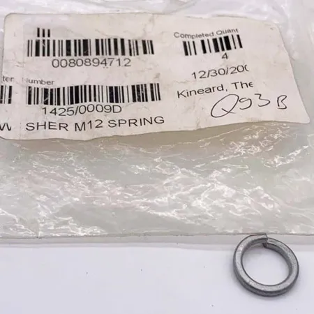 JCB Part No.# 1425/0009D, WASHER M12 SPRING - JCB Spare Parts