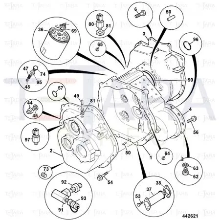JCB Part No.# 816/13386, ADAPTOR-TEE MAINLINE P - JCB Spare Parts