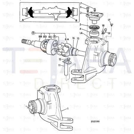 JCB Part No.# 914/87401, SHAFT HUB SIDE - JCB Spare Parts