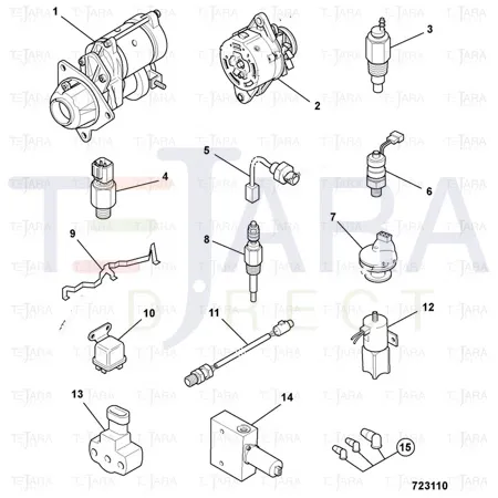JCB Part No.# 701/54400, SWITCH TEMPERATURE - JCB Spare Parts