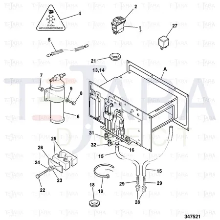 JCB Part No.# 30/925337, RECEIVER DRIER - JCB Spare Parts
