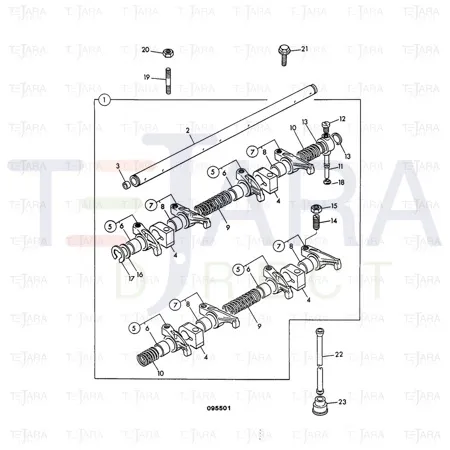 JCB Part No.# 02/200756, PIPE ROCKER FEED - JCB Spare Parts