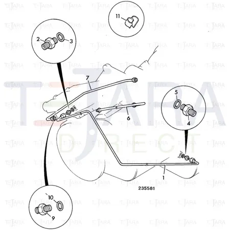 JCB Part No.# 816/15147, ADAPTOR-MALE/MALE-1/8"BSP - JCB Spare Parts