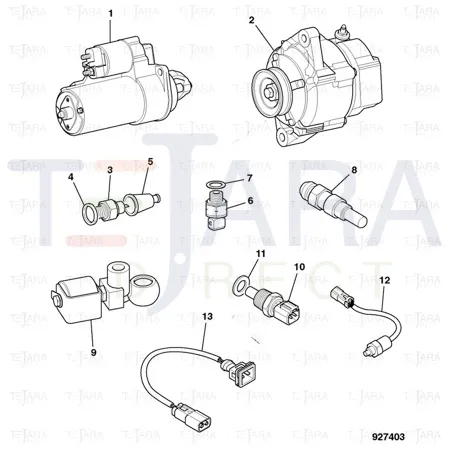 JCB Part No.# 02/961252, Sensor water tempe - JCB Spare Parts