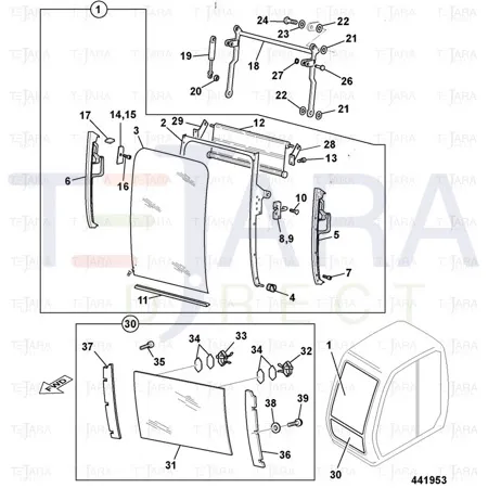 JCB Part No.# 6900/0686, SLIDE RH(TIM-109927) - JCB Spare Parts