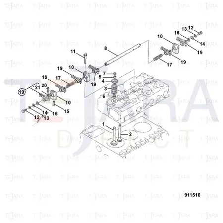 JCB Part No.# 02/601252, Valve Inlet - JCB Spare Parts