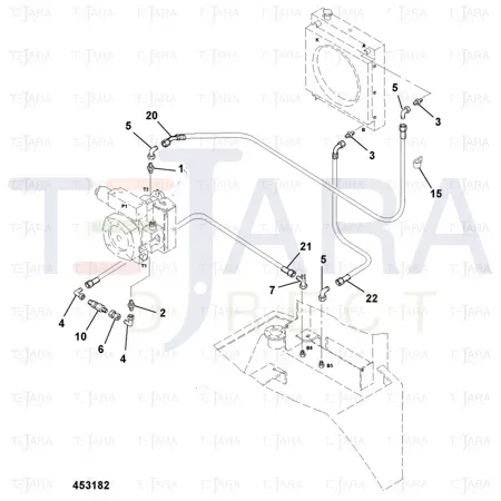 JCB Part No.# 2883/22395, Hose - JCB Spare Parts