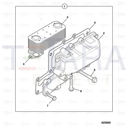 JCB Part No.# 02/203218, GASKET OIL COOLER - JCB Spare Parts