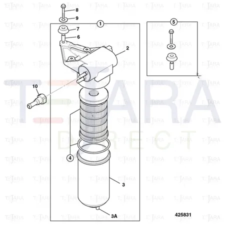 JCB Part No.# 32/925423, FUEL ELEMENT - JCB Spare Parts