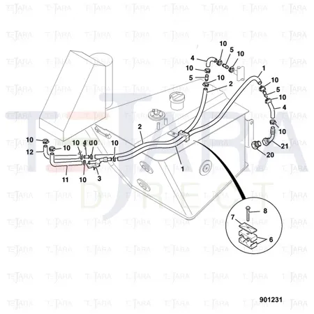 JCB Part No.# 332/R1306, Valve water - JCB Spare Parts