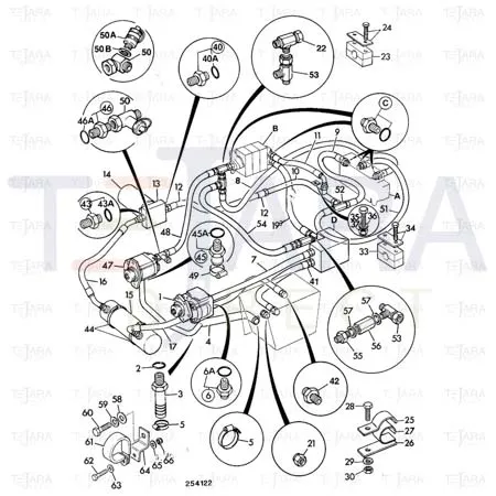 JCB Part No.# 614/23800, HOSE 5/8BSP 1570mm - JCB Spare Parts