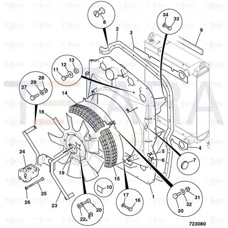 JCB Part No.# 30/925525, PULLER FAN - JCB Spare Parts