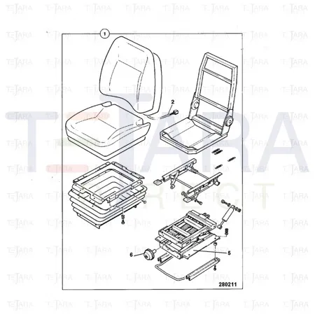 JCB Part No.# 40/213600, SEAT - JCB Spare Parts