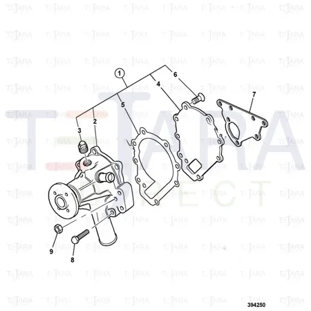 JCB Part No.# 02/634078, GASKET W/PUMP - JCB Spare Parts