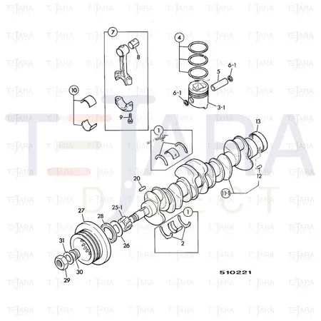 JCB Part No.# 02/801519, RING, SNAP - JCB Spare Parts