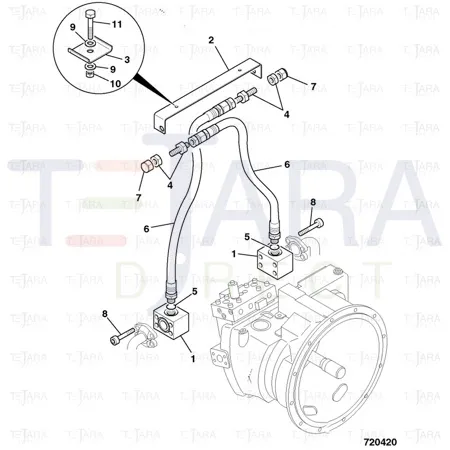 JCB Part No.# 627/10644, HOSE - JCB Spare Parts