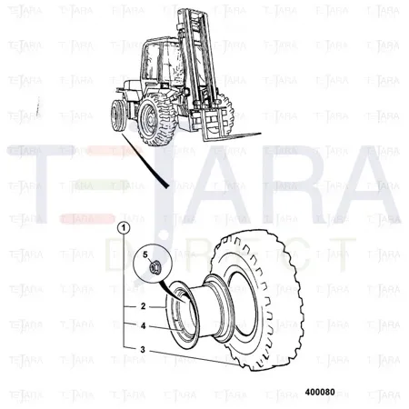 JCB Part No.# 42/925254, 14 - 17.5 / 12 PR XTRA WALL CAMSO - JCB Spare Parts