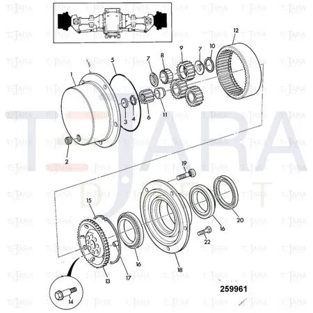 JCB Part No.# 450/10206, PLANET GEAR IHK - JCB Spare Parts