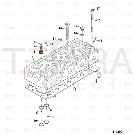 JCB Part No.# 02/950104, Valve intake - JCB Spare Parts